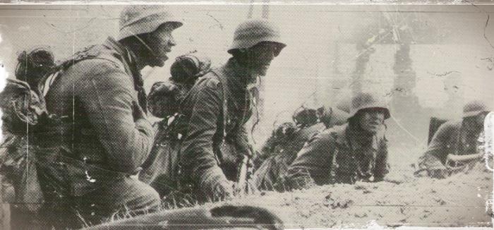 soldats allemands dans l'enfer de Stalingrad en 1942